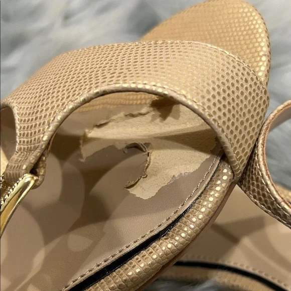 Judith Ripka Metallic Gold Sandals - Picture 9 of 11
